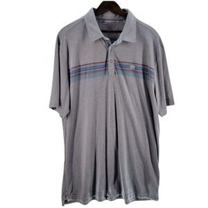 Travis Mathew Polo Shirt Super Soft Cotton Poly Viscose Gray Mens XL Golf